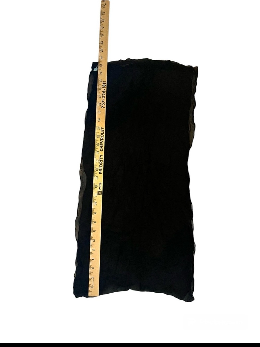 Vintage Japanese Sheer Black Scarf - Picture 7 of 9